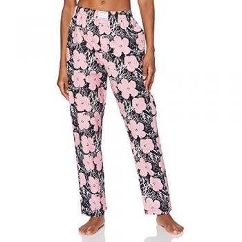 Calvin Klein Sleep Pant (Unisex) Pantalón de Pijama, Awh_Flowers Rosa Claro, L para Mujer