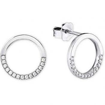 Aretes de Plata 925 s.Oliver Kreis, 2018676 con Zircón Sintético