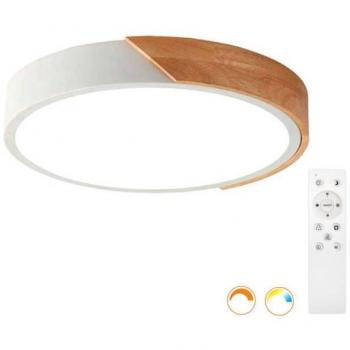 Plafón LEDBOX Half Moon 22W 300mm CCT Mando+APP Blanco Dual