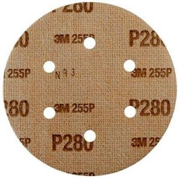 3M Hookit Disco Soporte de Papel 255P, 150 mm, Con 6 Agujeros