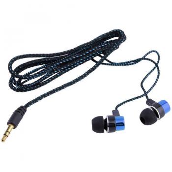 Auriculares metálicos Bluetooth USB con aislamiento de ruido, cable tejido reflectante, estéreo y conexión 3.5mm