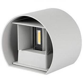 Aplique LED Doble COB 6W IP65 Color Gris Satinado con Luz Regulable 4000K