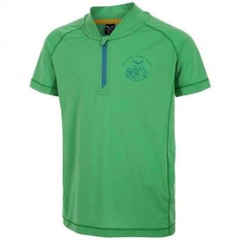 Salewa Pedroc Dry K S/S Hz Tee - Camiseta de manga corta para niño, color verde, talla XXS
