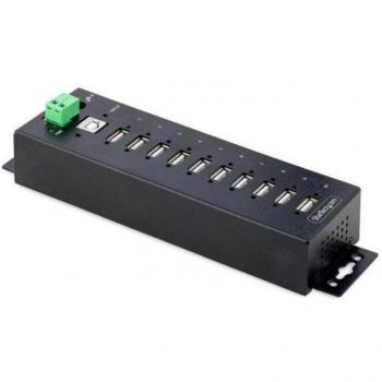 StarTech.com 10-Port Industrial USB 2.0 Rugged Hub with ESD Level 4