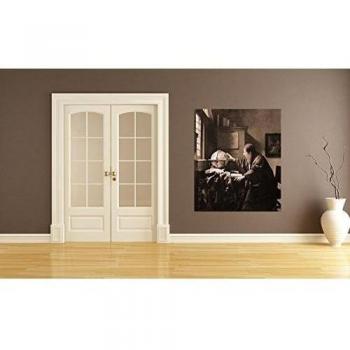 Bilderdepot24 Autoadhesivo Fotomural Jan Vermeer - Viejos Maestros El astrónomo - sephia 130x155 cm - directamente desde el fabricante
