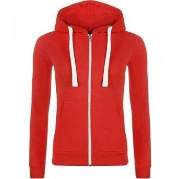 WearAll - Mujeres Manga Sudadera Cordones anchos - Coral - 42