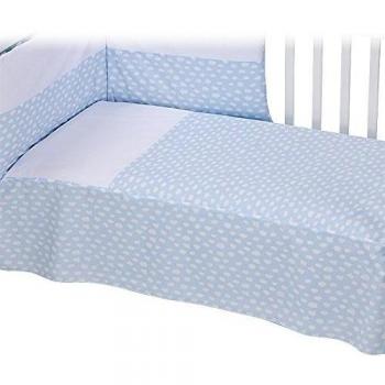 Bolín Bolón Nubi - Edredón para cuna, 80 x 130 cm, color azul