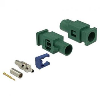 Conector FAKRA E con pasador elástico para crimpar - Delock 89759