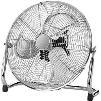 Clatronic VL 3731 WMVentilador Metal Cromado 120 W Metallchrom XXL Durchmesser 50cm Ruhiger Lauf extra Groß Metallflügel für Mehr Luftumwälzung