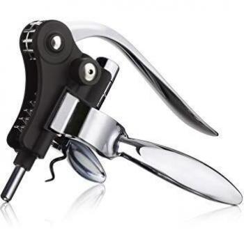 Vacu Vin Sacacorchos de Palanca Horizontal Negro con Estuche