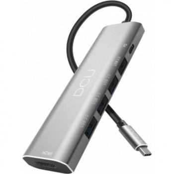 DCU Advance Tecnologic 391168 Adaptador Hub USB-C a HDMI 4K, USB 3.0, USB 2.0 con Power Delivery (PD) 10W, Interfaz de Alta Velocidad hasta