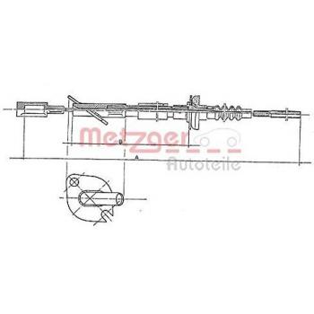 Cable de embrague Metzger 1402.3 para Fiat Cinquecento y Seicento, compatible con modelos de 3/5 puertas