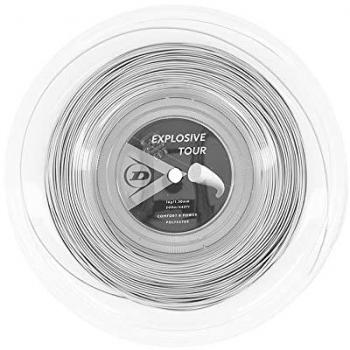 Dunlop Explosive Tour Bobina de Cordaje para Tenis 200m - 18g - Plateado