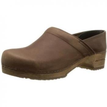Sanita Jamie Antique Brown Closed Clogs