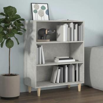 Aparador de madera contrachapada 69,5x32,5x90 cm en color gris hormigón, Mueble de Almacenaje de Salón, Buffet para salón Moderno, Armario Auxiliar, Armario