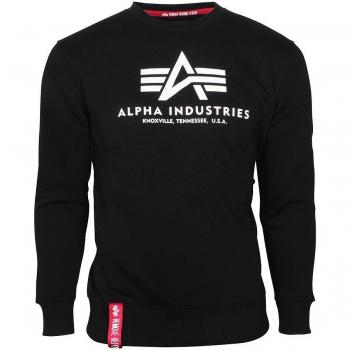 Alpha Industries Men's Basic Logo Sweatshirt - Black - L