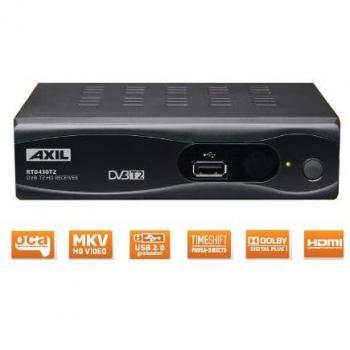 Receptor HD DVB-T2 con Función Timeshift y PVR, HDMI y Euroconector - Axil RT0430