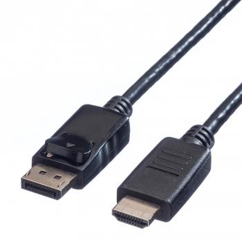 Adaptador de Video DisplayPort a HDMI 1,5 m Macho-Macho Oro Negro