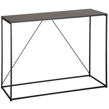 Consola de metal 'Gota' negra - ATMOSPHERA - Gran superficie - Dimensiones L. 120 x l. 40 x H. 85 cm