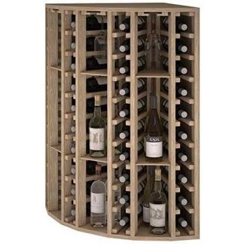 Expovinalia ER2035 botellero rincón Madera Roble, 40 Botellas, Serie godello.