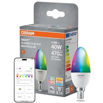 Bombilla LED Inteligente E14 RGB Dimable 4,9W 470lm WiFi IP20