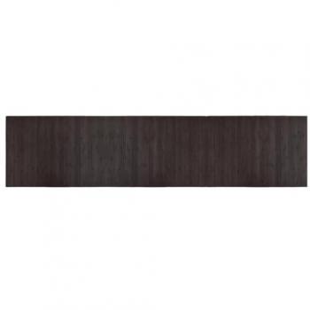 Alfombra rectangular de bambú 70x300 cm en color marrón oscuro, alfombra de área para sala de estar, dormitorio y habitación
