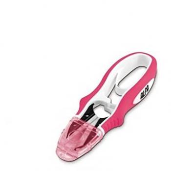 Tijeras Corta Hilvanes Alfa de Acero Inoxidable Rosa y Blanco
