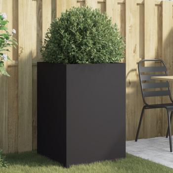 vidaXL Steel Planter - Black, 52x48x75 cm