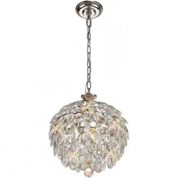 Lámpara colgante Coniston cromo pulido 3 bombillas E14 45cm cristal