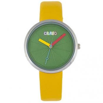 Crayo Metric Unisex Yellow Stainless Steel Quartz Watch - One Size