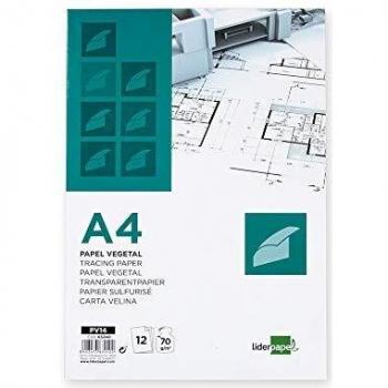 Papel vegetal A4 70g/m2 (12h en sobre)