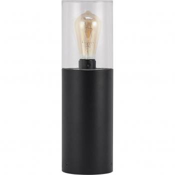 Baliza de exterior Arcchio Liljana, negro, IP65, E27, aluminio, 1 llama