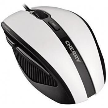 Cherry MC 3000 USB Óptico 1000DPI Gris, Color Blanco Mano Derecha - Ratón