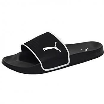 Chanclas Puma Leadcat 2.0 Shower, Sandalias de piscina y playa para hombre, color negro y blanco, talla 38 EU