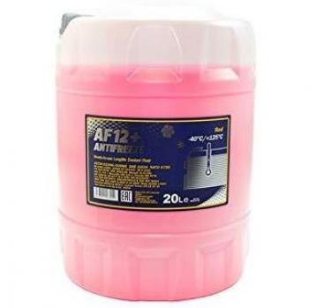 Anticongelante MANNOL AF12+ Longlife -40°C 20 Litros Sin Silicato, Nitrito, Aminas y Fosfatos