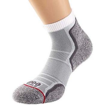 1000 Mile White Run Anklet Socks - Twin Pack, Size: 12-14 Mens