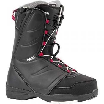 Nitro Snowboards Damen Flora TLS '20 All Mountain Freestyle Schnellschnürsystem günstig Boot Snowboardboot Botas de Snowboard, Mujer, Negro, 26