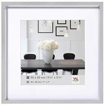 Walther Design ES220S Steel Style, Marco De Plástico, 20x20 cm, Plata