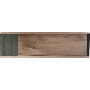 WELLHOME - ESTANTERÍA 100% TABLERO DE AGLOMERADO RECHAPADO EN MELAMINA COLOR ATLANTIC ANTRACITA