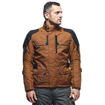 Chaqueta textil de motocicleta Dainese Ladakh 3L D-Dry Impermeable Negra y Marrón (Talla 48)