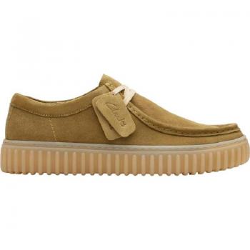 Clarks Torhill Lo Suede Men's Lace-Up Shoes - Light Olive