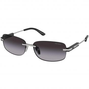 Prada PR 68ZS 1BC09S Men's Sunglasses Silver Size 60 Geometric