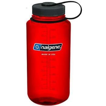 Nalgene 1413830 - Bidón con boca ancha de acampada y senderismo, color Rojo, 1 L