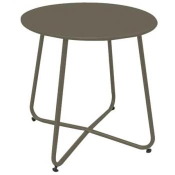 Mesa Auxiliar Luna de Acero Epoxi Anticorrosión 45 x 45 x 45 cm para Interiores y Exteriores