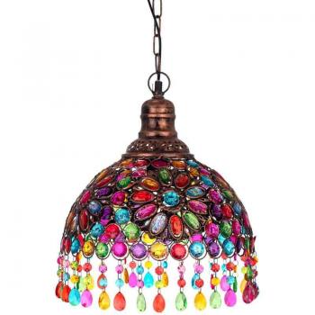 Lámpara de Techo Multicolor de Metal y Resina 40*32*32cm