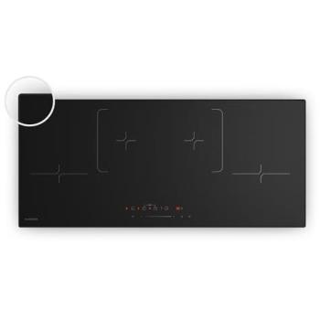 Placa de Inducción Klarstein Velaire 90cm, 4 Zonas, 7000W, Táctil, Temporizador, Seguridad Infantil, Cristal Cerámico