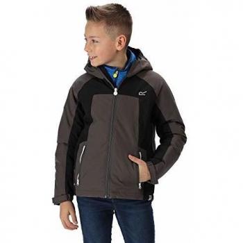 Regatta Aptitude Iv - Chaqueta impermeable aislada para niños, Unisex niños, RKP207 699K13, Imán/negro., 13 Años