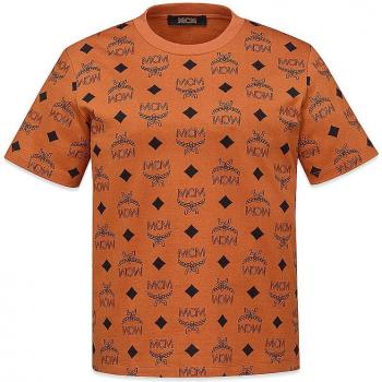 MCM Organic Cotton Maxi Monogram Print T-Shirt in Brown for Women