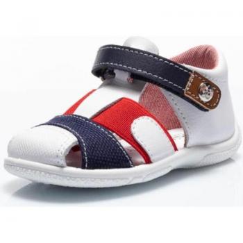 Sandalias Titanitos modelo L671 Antonio para niño color blanco y azul