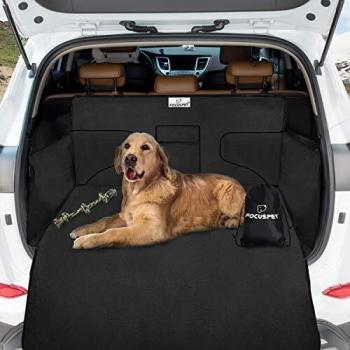 Focuspet Funda para Maletero de Coche para Perros, 185 x 105 x 36cm Protector para Maletero de Coche Impermeable Antideslizante Cubierta Maletero Esterilla de Protección del Tronco